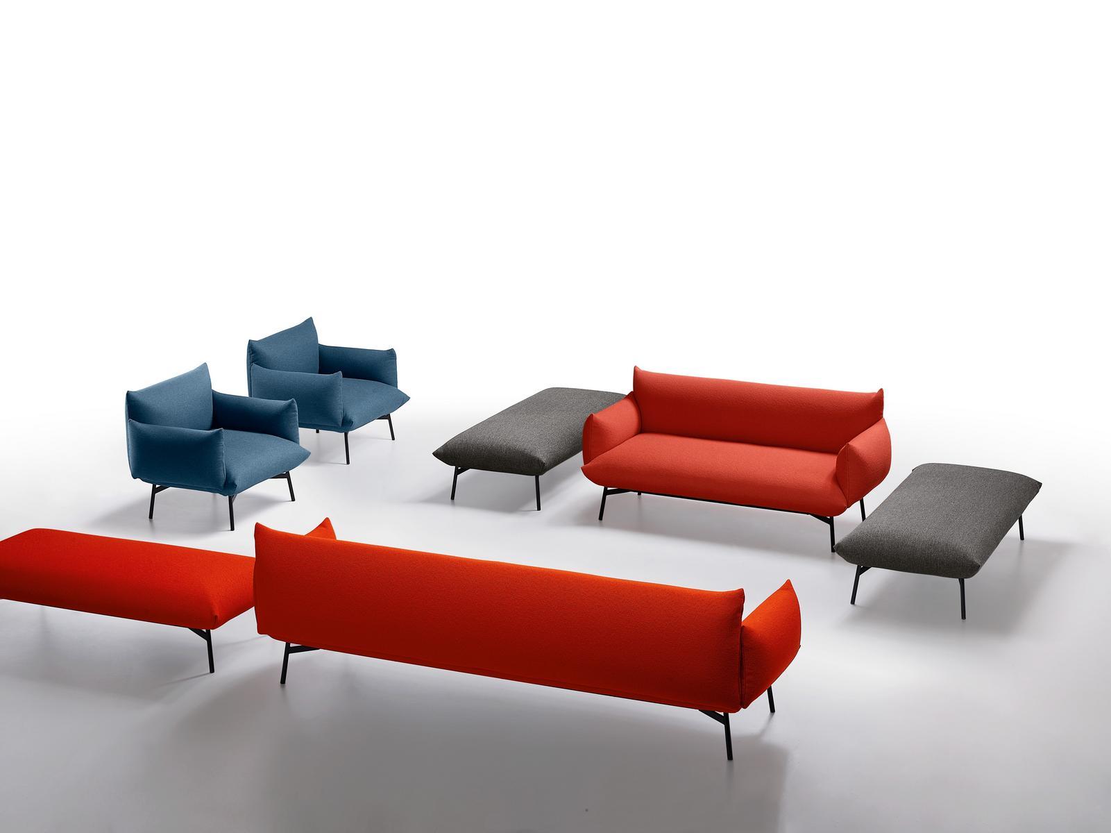 3 seater fabric sofa | Area Dv3 M Ts by Midj