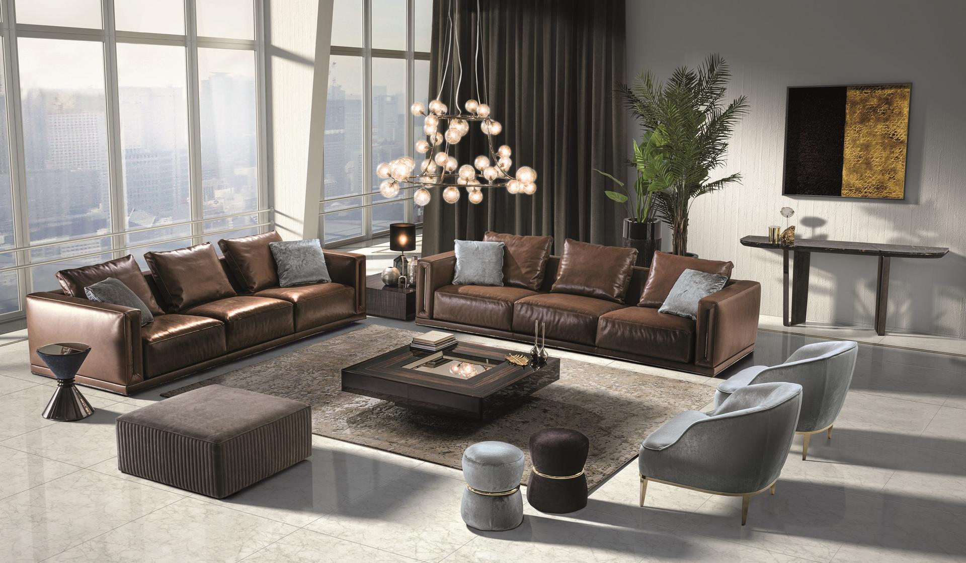 Corner velvet sofa | Atar by Longhi