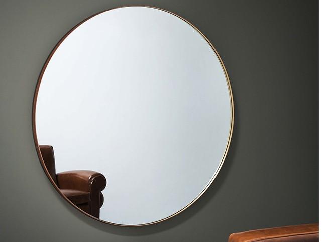 Round wall-mounted framed mirror | Marlene by Baxter