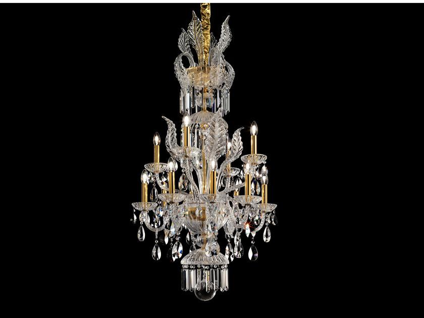 Incandescent blown glass chandelier with crystals | Glass Ve 886 12 by Masiero