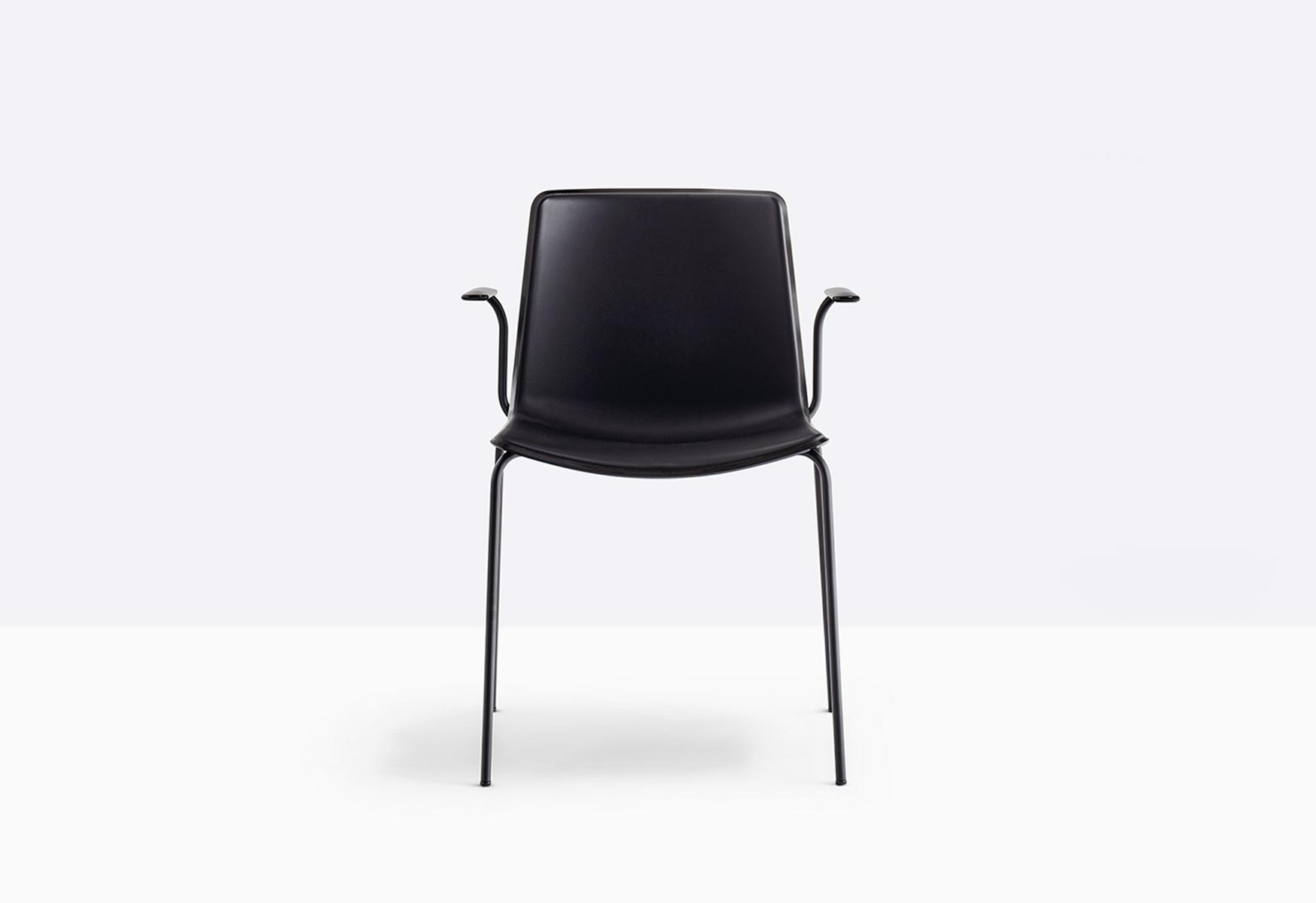 Stackable plastic restaurant chair with armrests | Tweet 895 by Pedrali