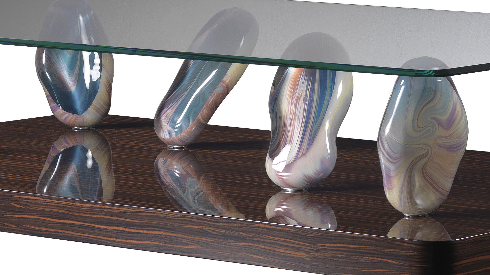 Rectangular glass coffee table | Sassi by Reflex