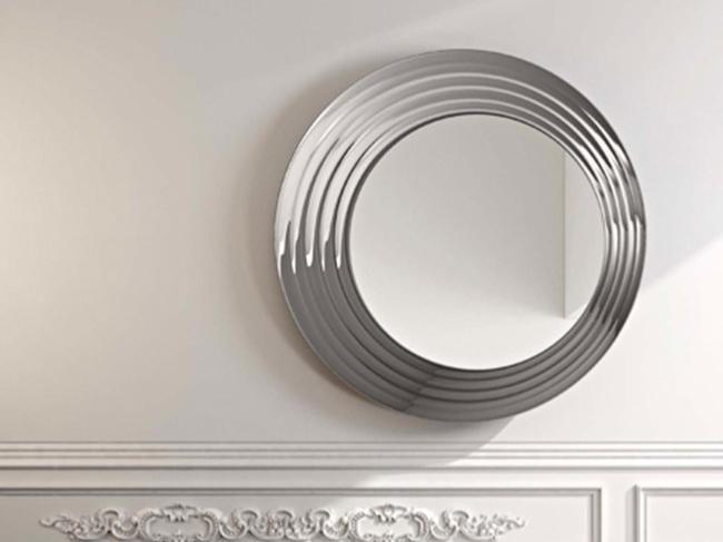 Round framed wall-mounted mirror | Queen by Riflessi