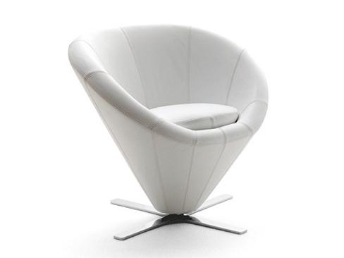 Swivel armchair with 4-spoke base | Flute by Dema
