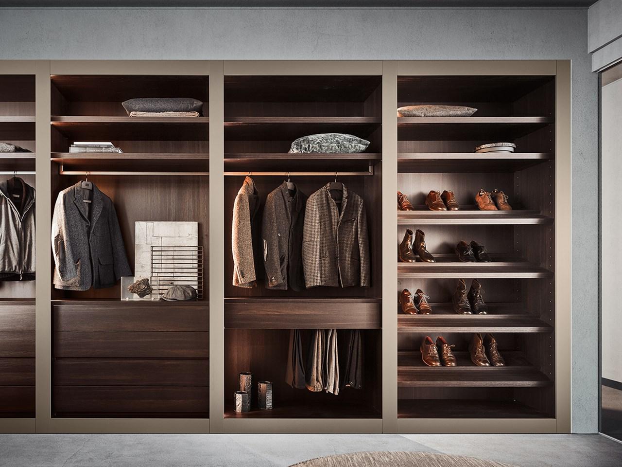 Sectional wooden walk-in wardrobe | Sipario by Pianca