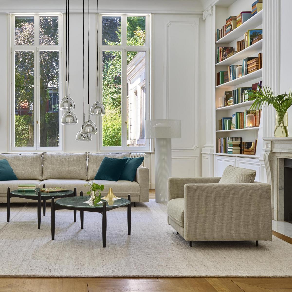 LED direct-indirect light steel floor lamp | Asola by Ligne Roset