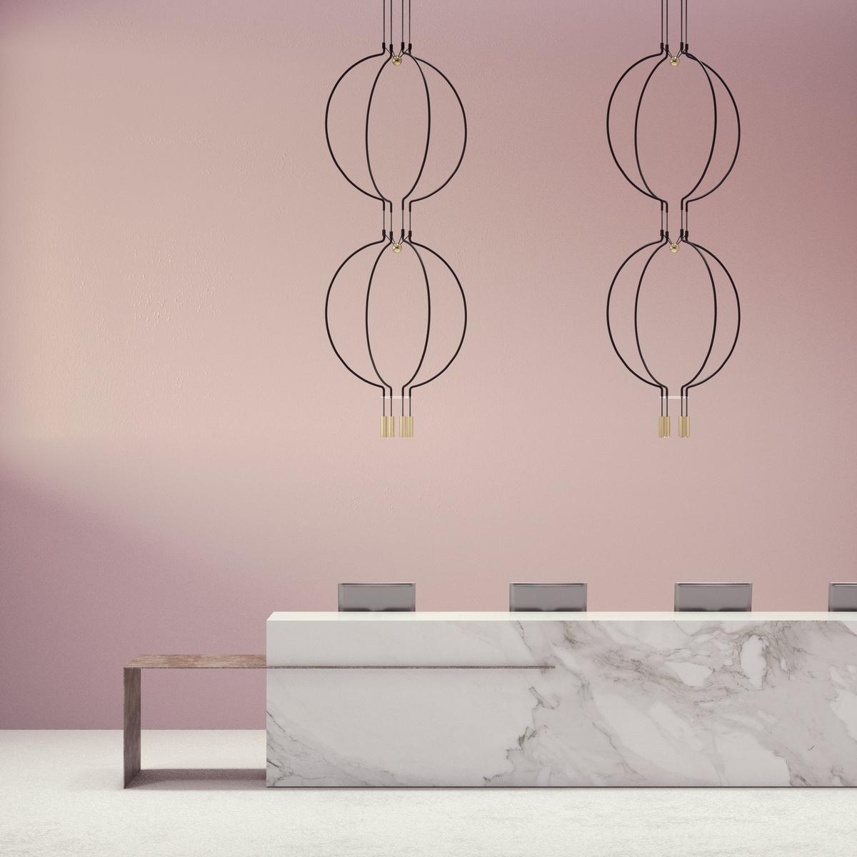 LED metal pendant lamp | Liaison Two Levels by Axolight