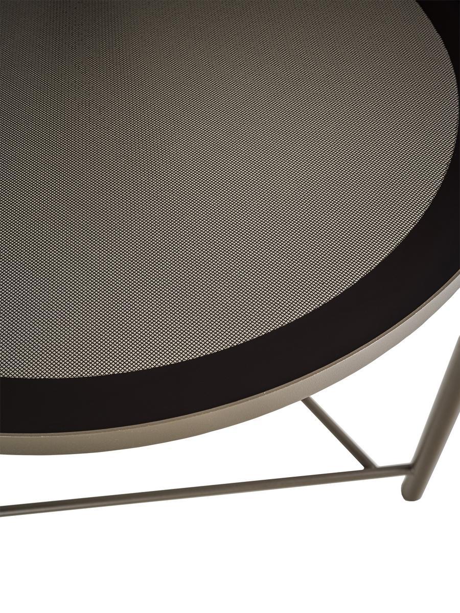 Low round glass and metal coffee table | Santa Monica by Frigerio