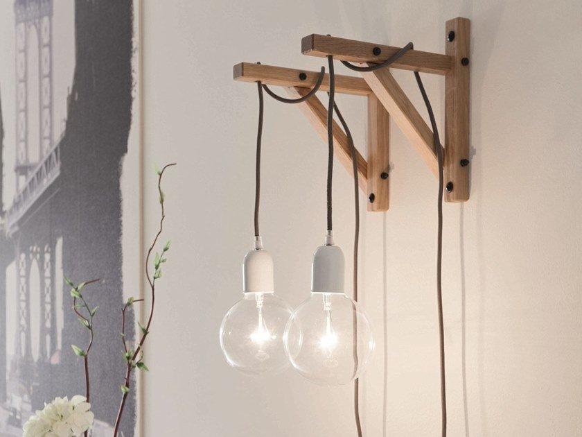 Halogen wooden wall lamp | Lh60 by Altacorte