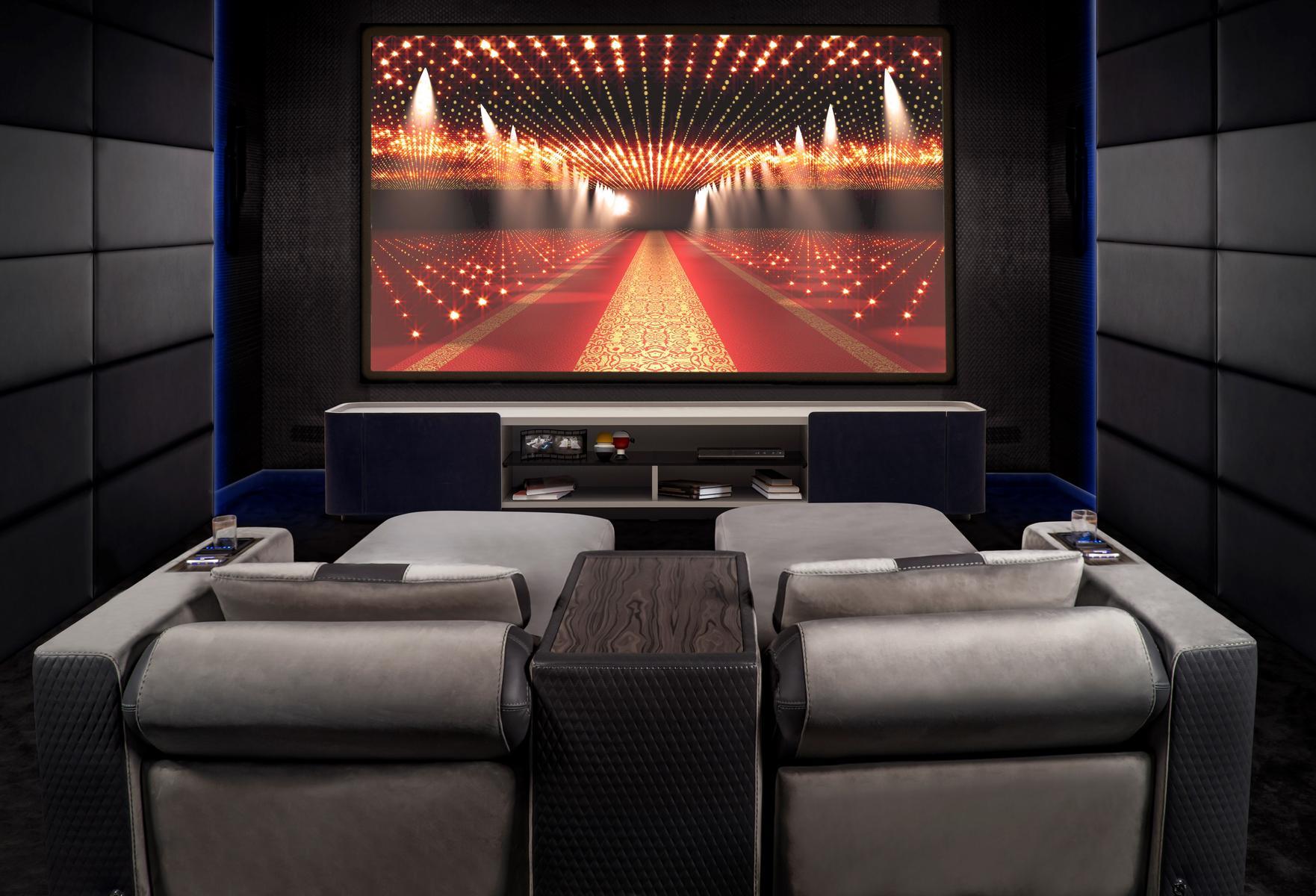Home Theater velvet and leather armchair | Dustin by Formitalia