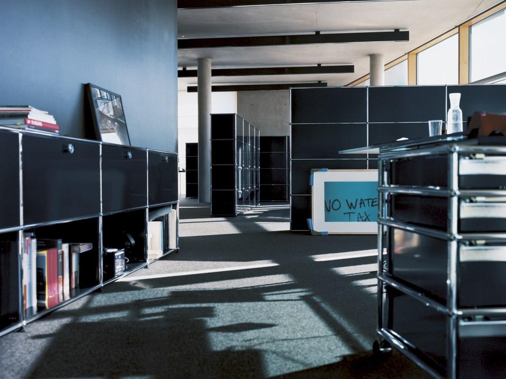 Low modular metal office storage unit | Haller Credenza As Office Storage by USM