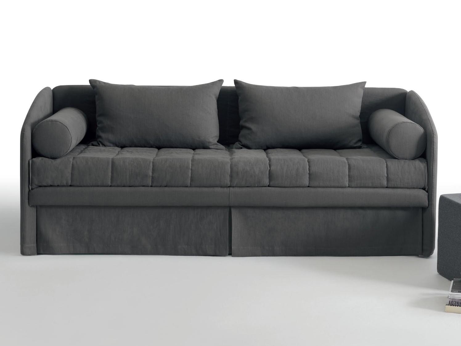 Fabric sofa bed with removable cover | Carletto Plus by Dema