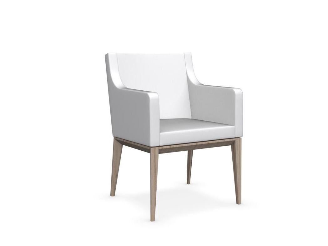 Leather easy chair with armrests | Bess by Calligaris