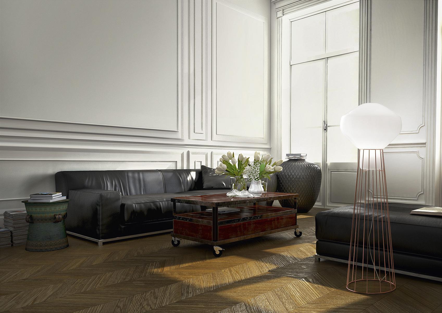 Blown glass floor lamp | Aérostat by Fabbian