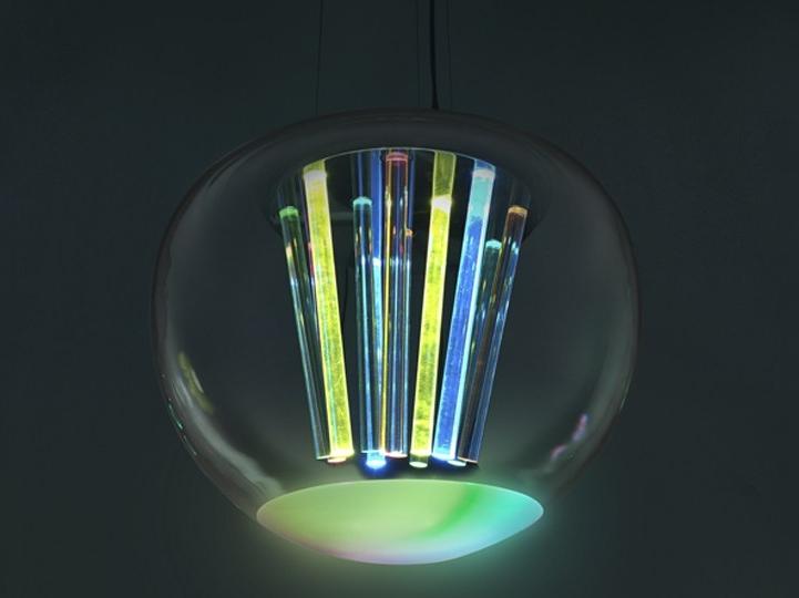 LED direct light blown glass pendant lamp | Spectral Light by Artemide