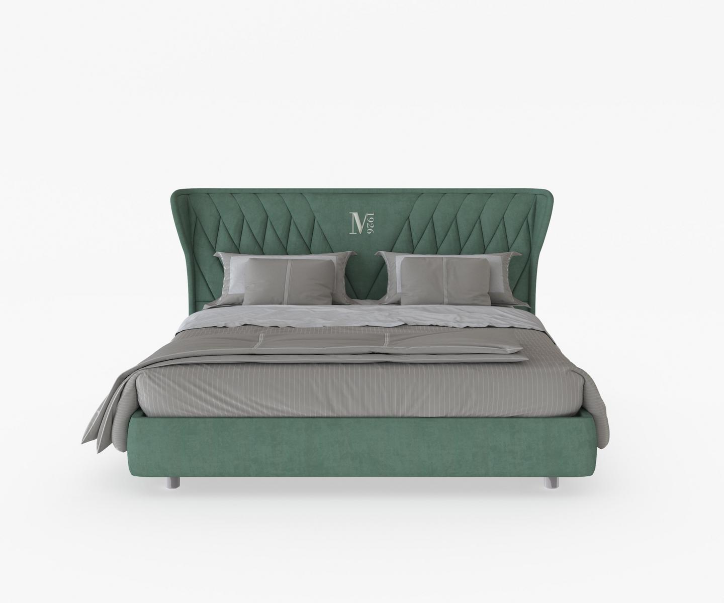 Fabric bed with upholstered headboard | Fedro by Mantellassi 1926