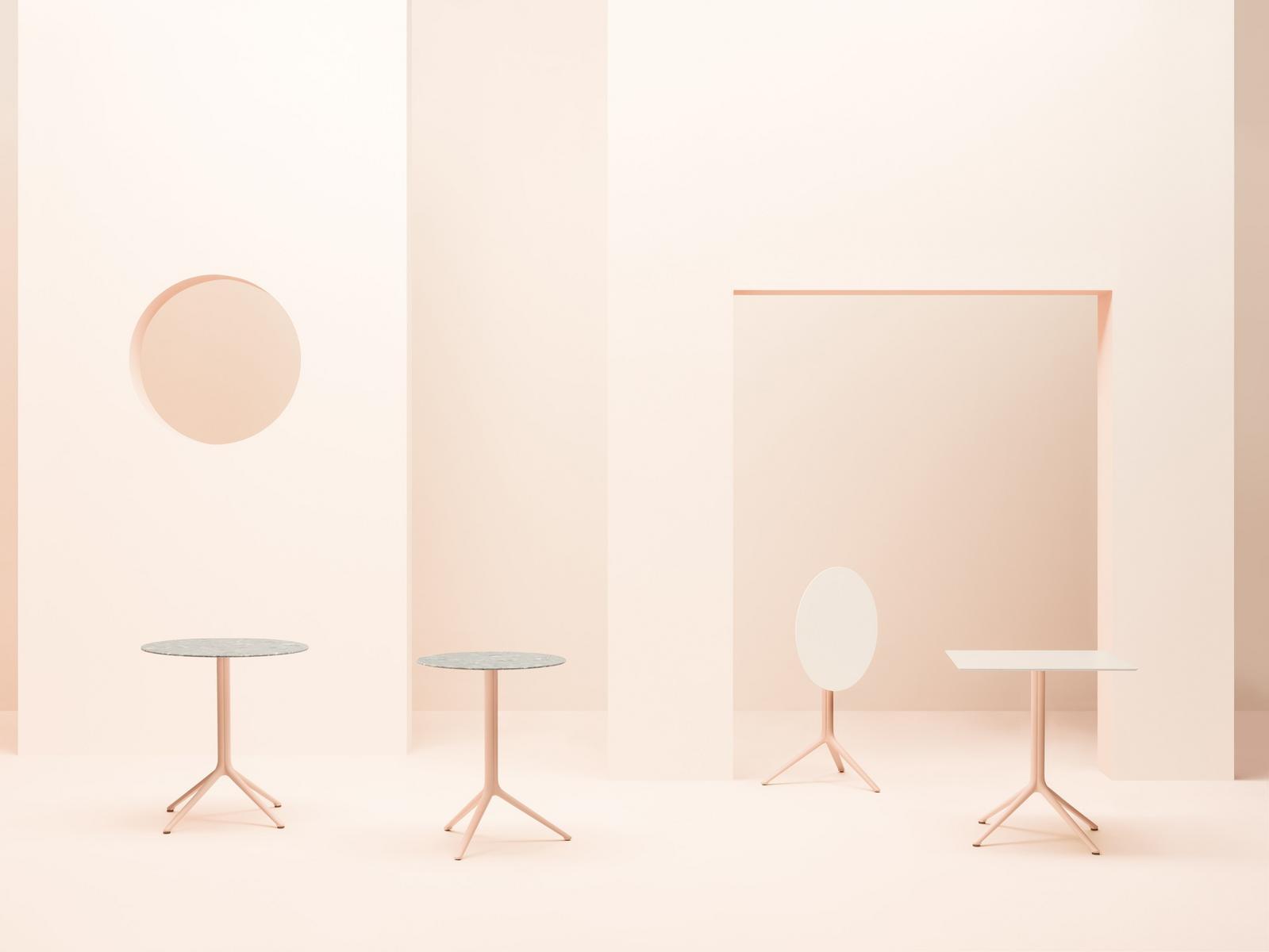 Aluminium table with 4-star base | Elliot 5475 by Pedrali