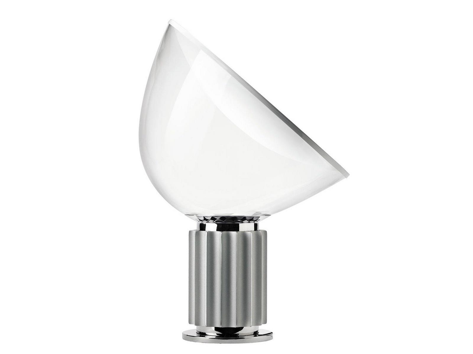 LED indirect light glass and aluminium table lamp | Taccia by Flos