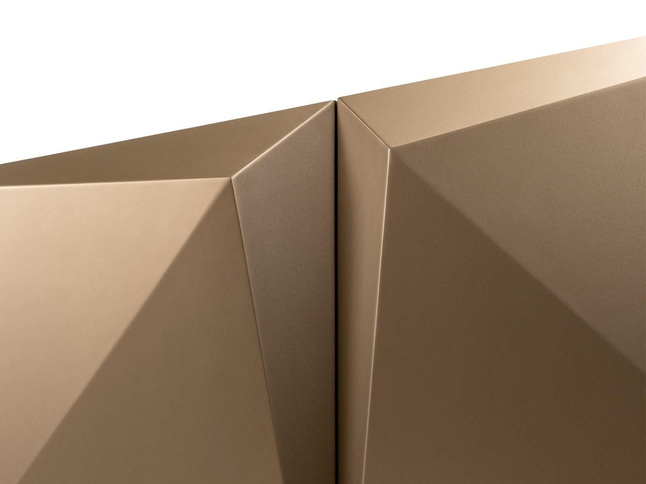 Wood and glass sideboard with doors | Origami by Reflex