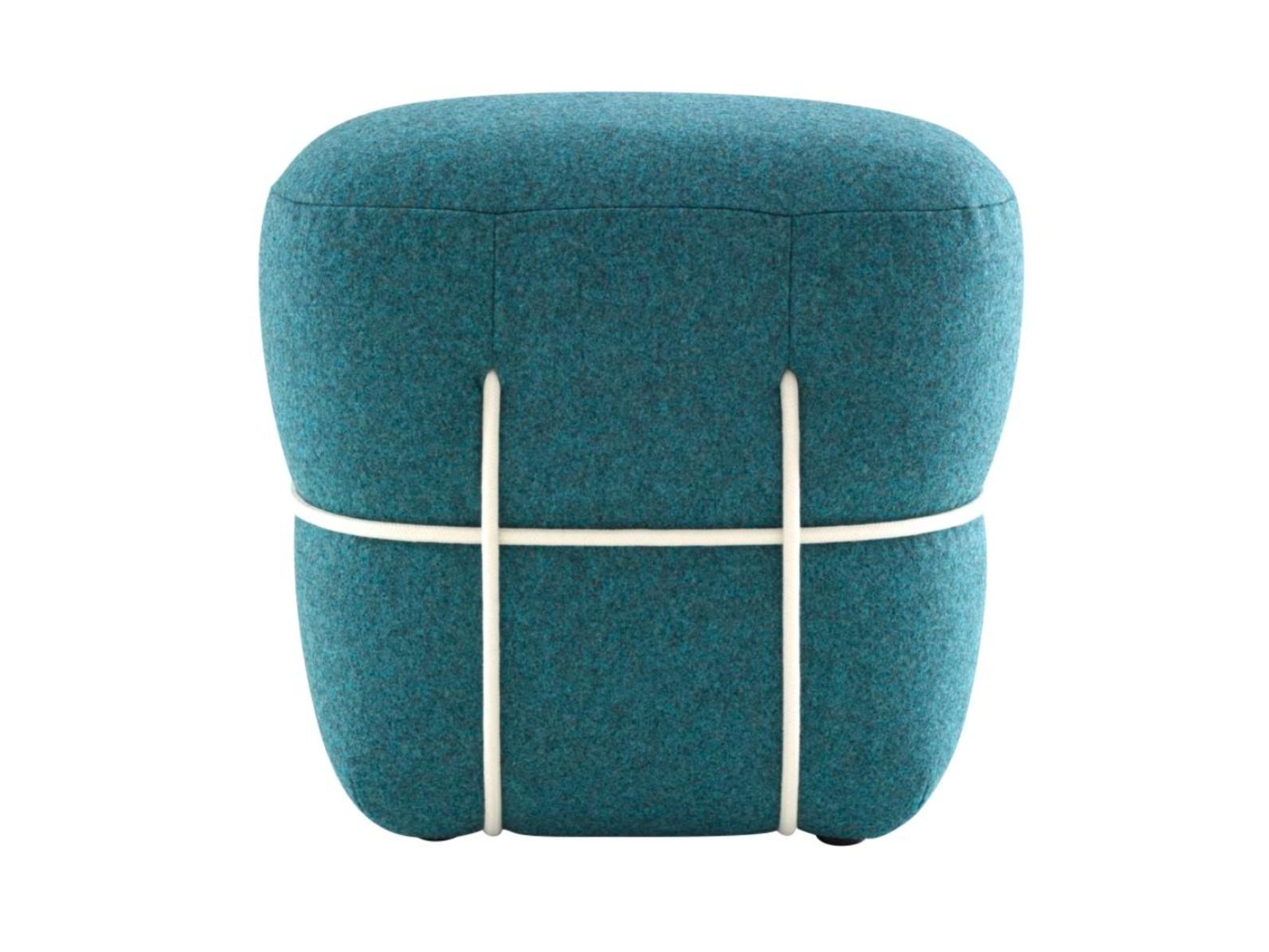 Upholstered rectangular fabric pouf | Lace by Ligne Roset