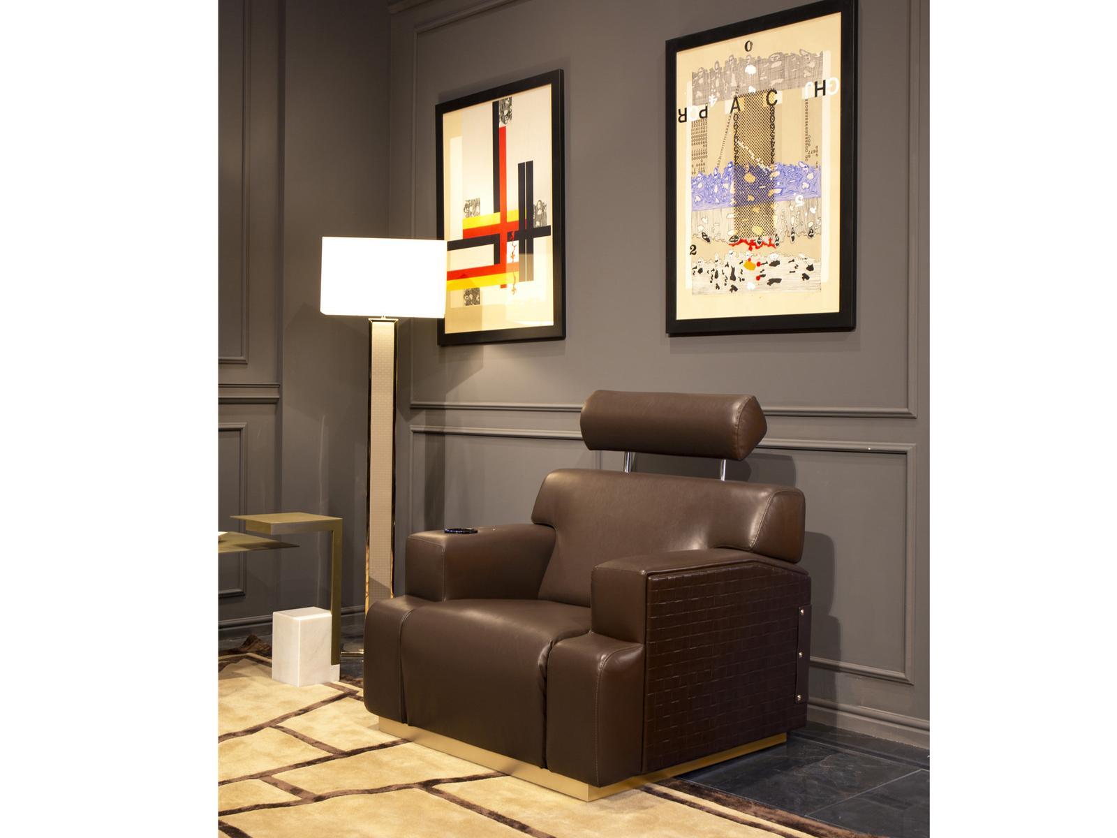 Recliner relaxing leather armchair | Bourbon by Formitalia