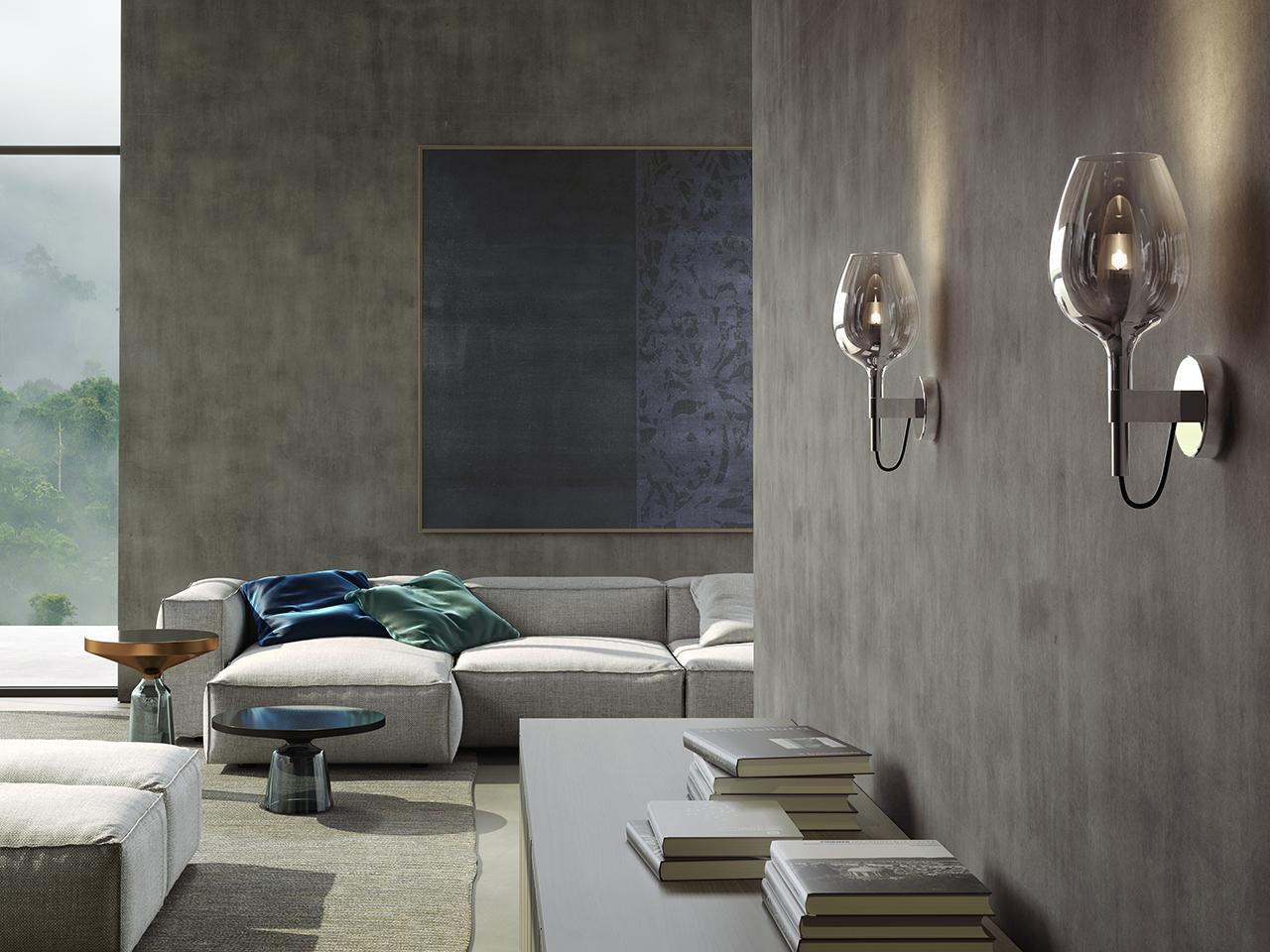 LED blown glass wall lamp | Rosè 3050/ap1 by Italamp