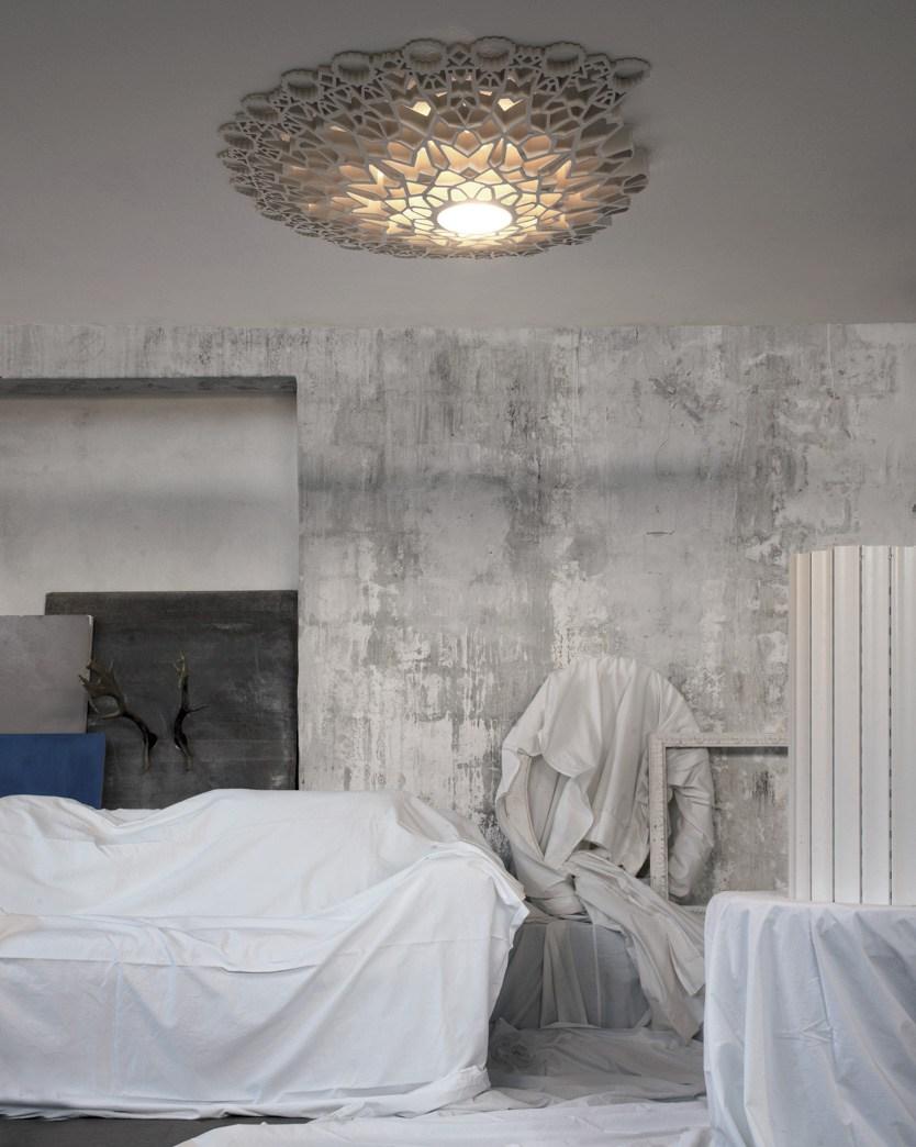 LED cultured marble ceiling light | Notredame by Karman