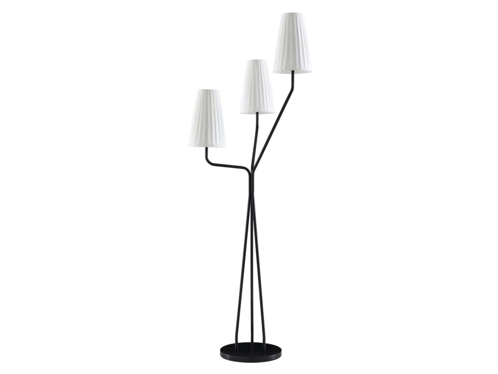 Steel floor lamp with cotton lampshades | Cancan by Ligne Roset