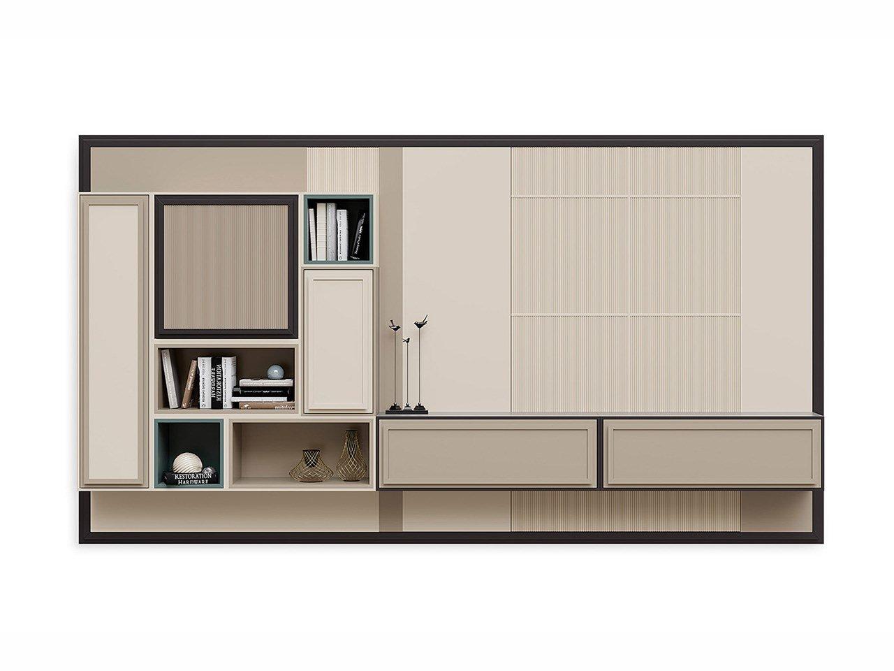 Sectional wall-mounted storage wall | Pr.864 by Stella del Mobile