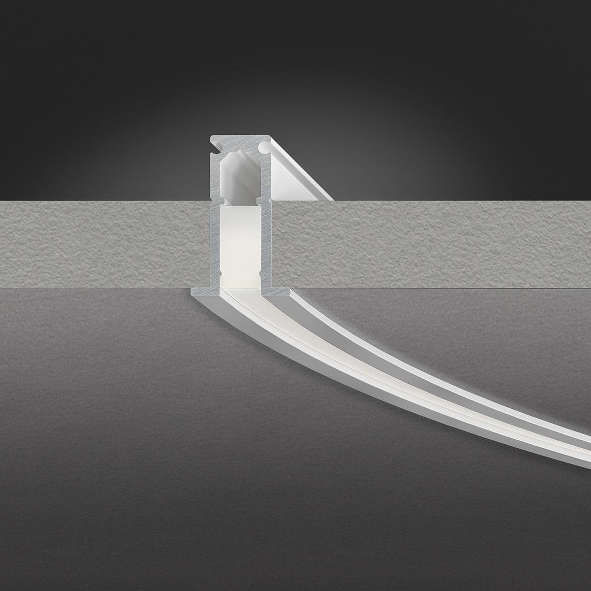 Extruded aluminium linear lighting profile | Kips Round by Panzeri