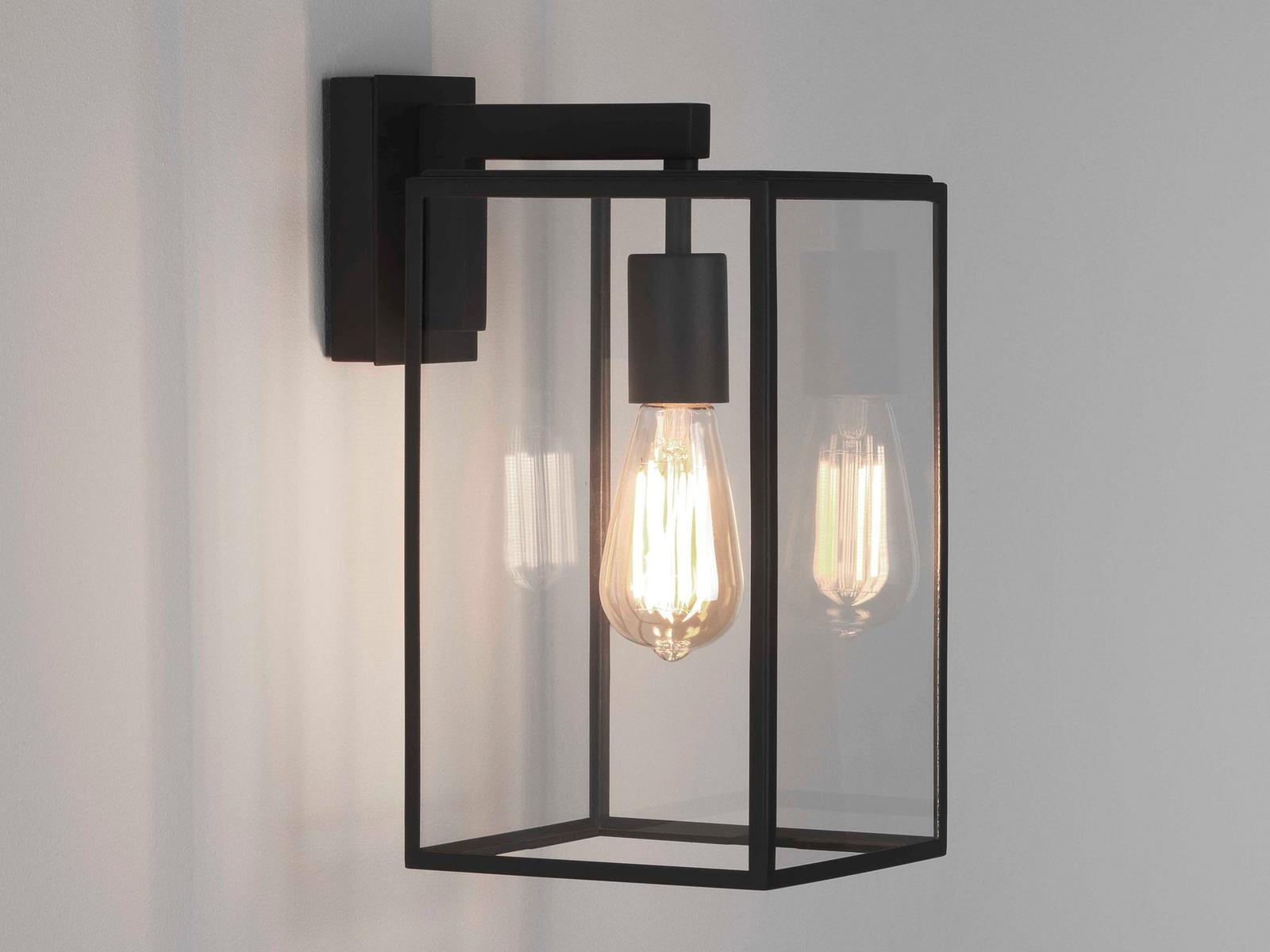 Glass and steel Outdoor wall Lamp with dimmer | Box by Astro lighting