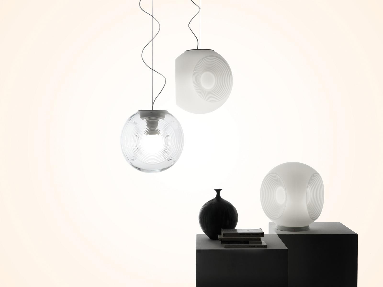 Fluorescent blown glass table lamp | Eyes by Fabbian