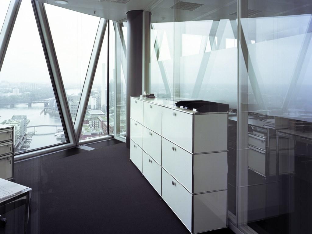 Low modular metal office storage unit | Haller Credenza As Office Storage by USM