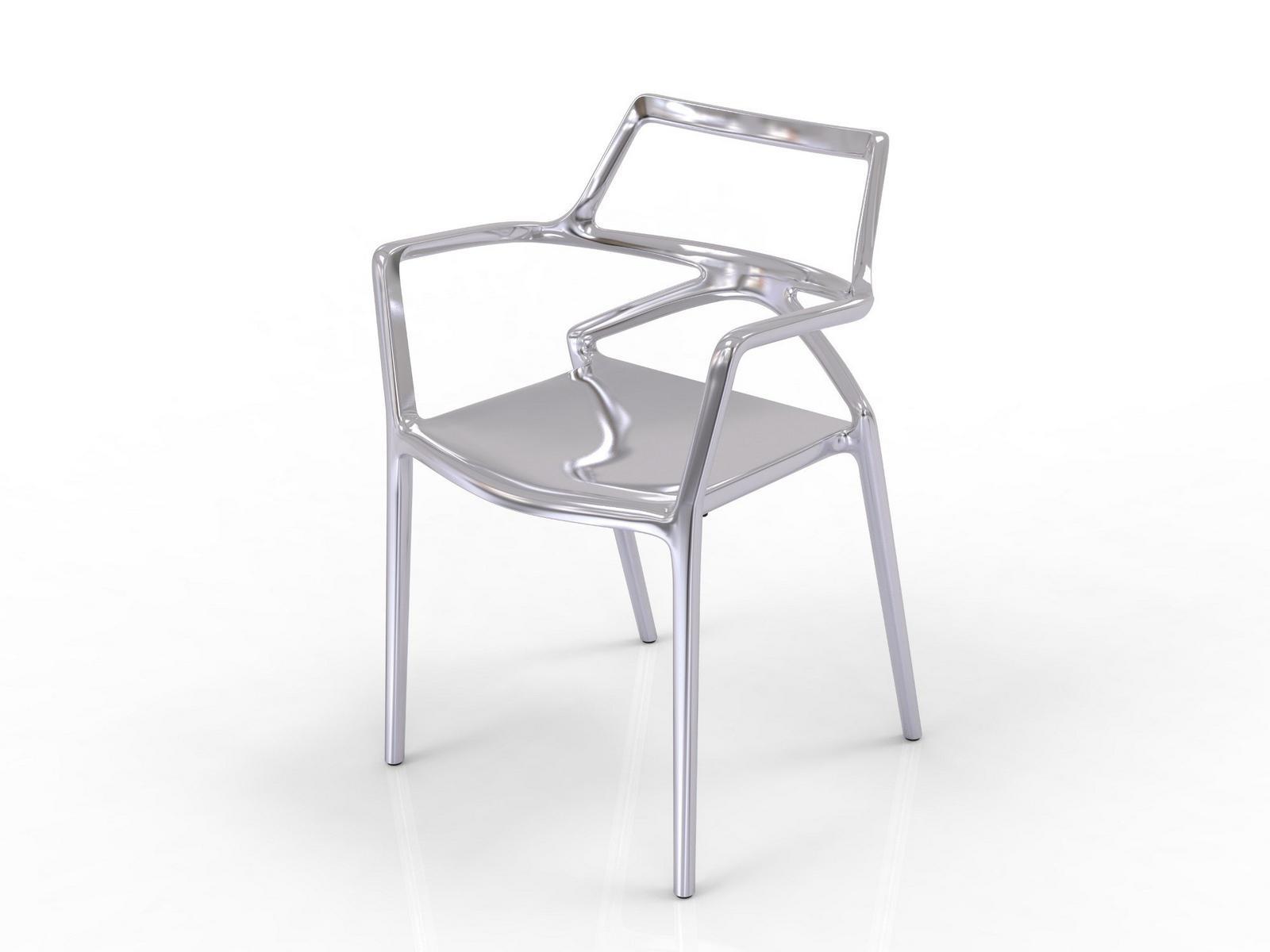 Polypropylene garden chair with armrests | Delta Premium by Vondom