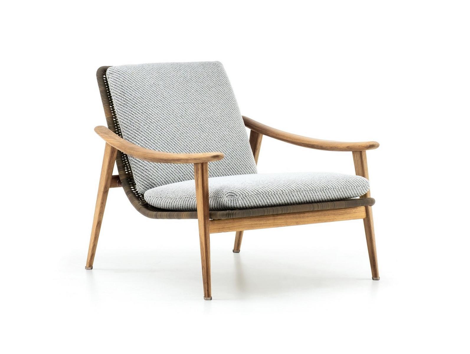 Teak garden armchair with armrests | Fynn Outdoor by Minotti