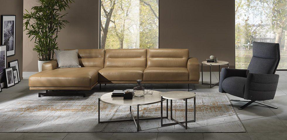 Sectional leather sofa | Audacia by Natuzzi Editions