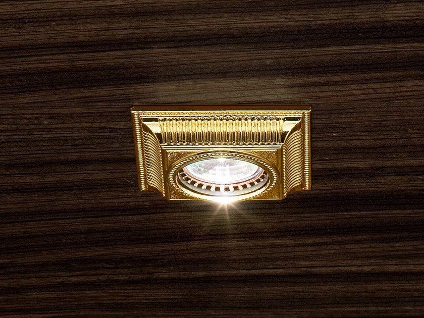 Ceiling semi-inset brass spotlight | Brass & Spots Ve 855 by Masiero