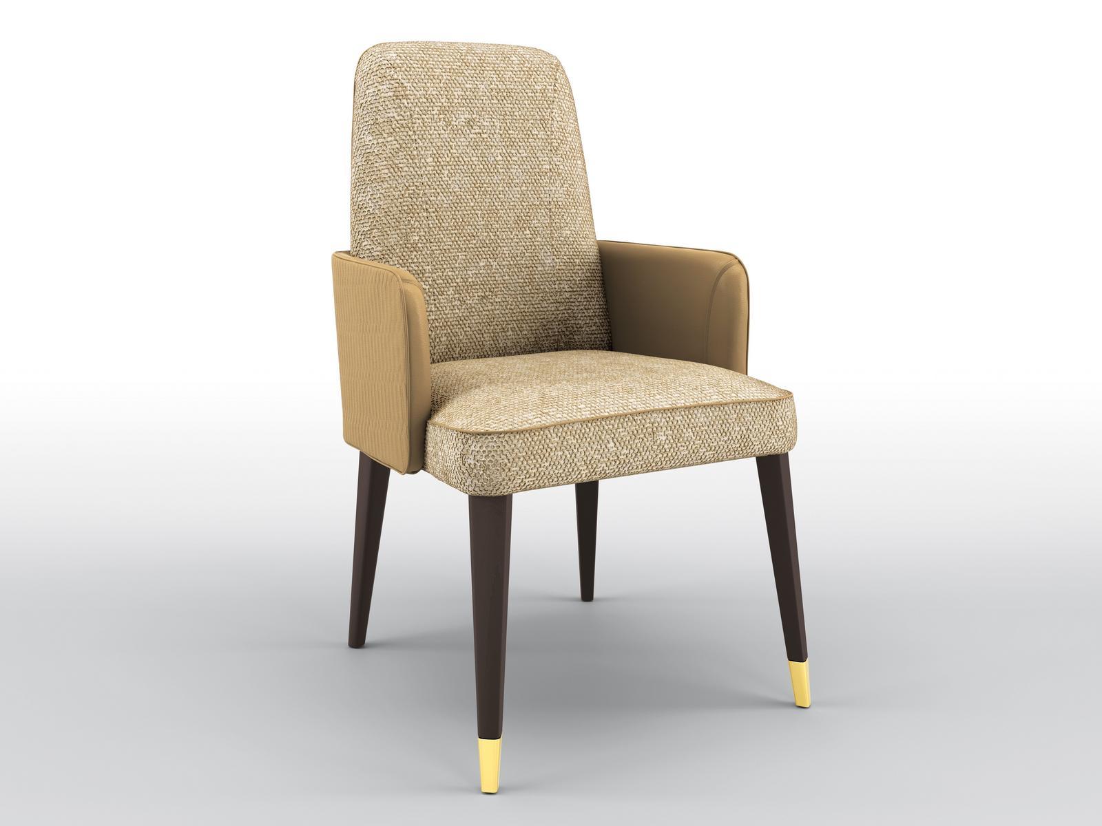 Upholstered velvet chair with armrests | Caprice by Bruno Zampa