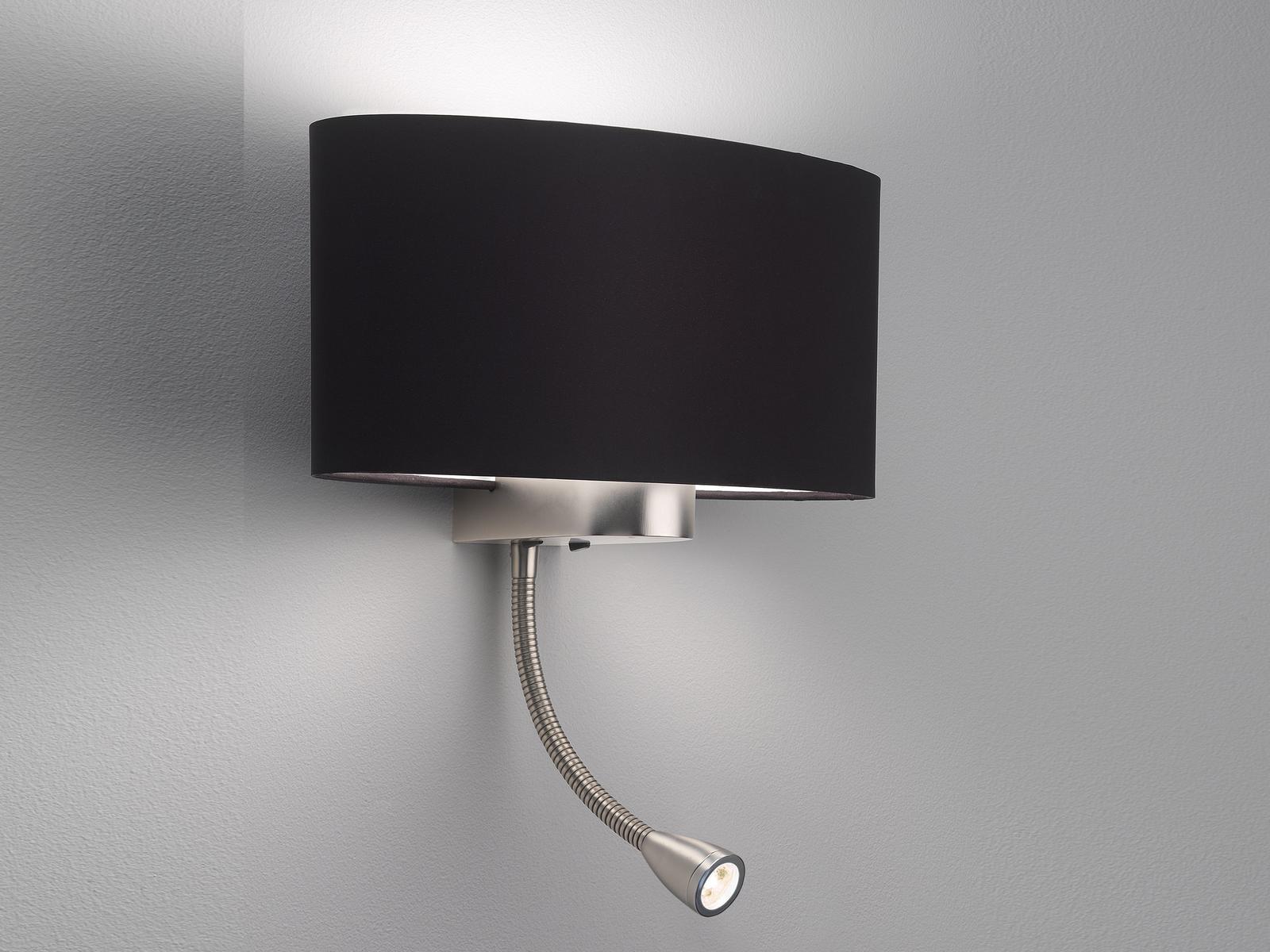Led reading lamp in steel and fabric | Napoli by Astro lighting