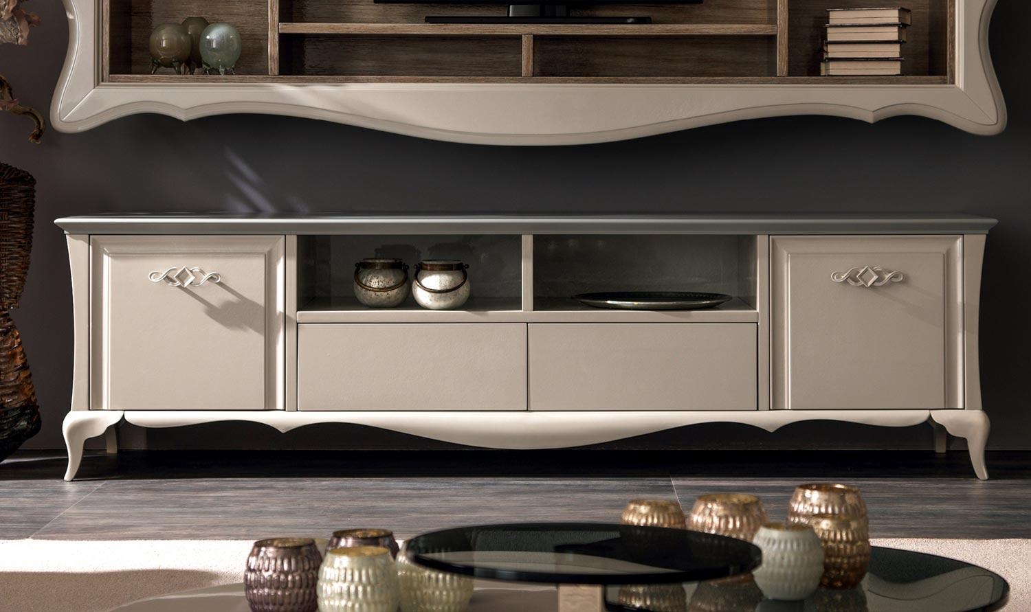 Wall-mounted TV wall system | Alice by Corte Zari