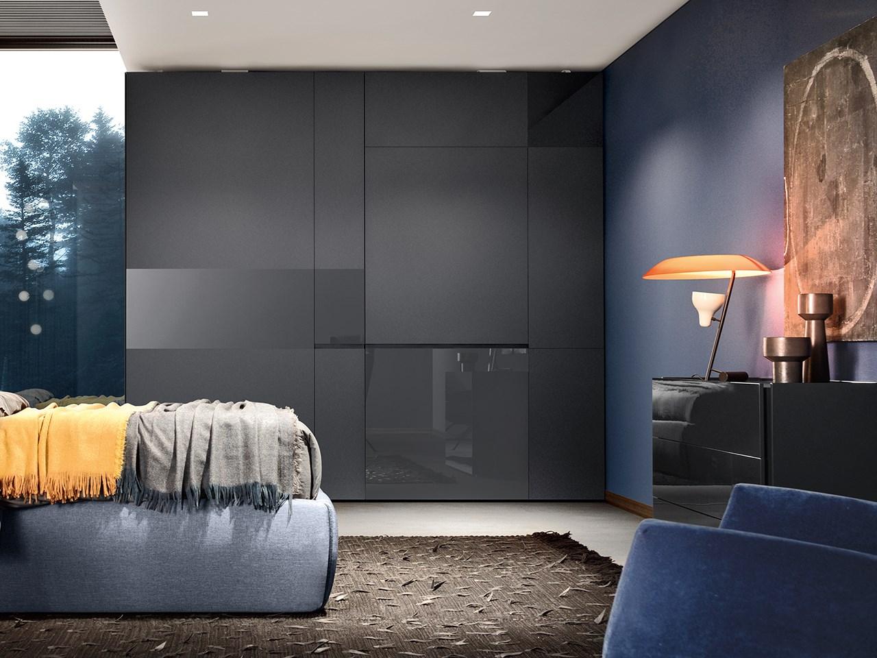 Lacquered wooden wardrobe | Crea by Pianca