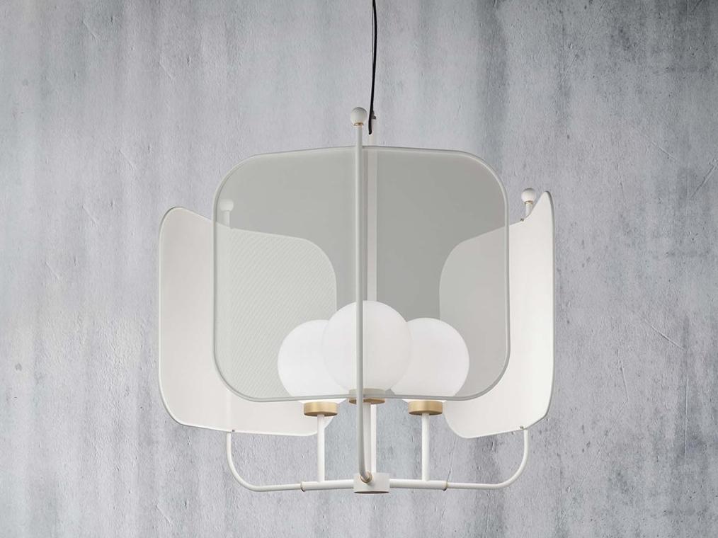 Painted metal chandelier | Papilio S3g by Masiero