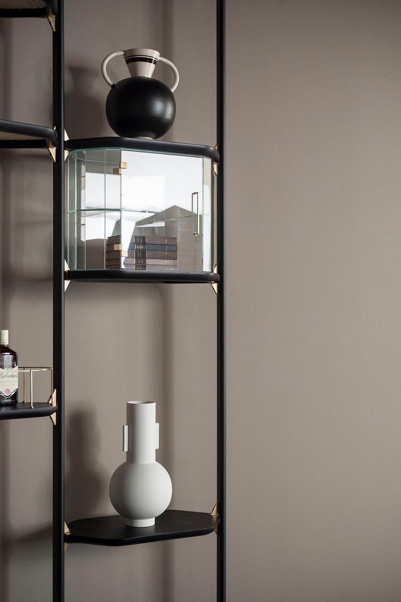 Wall-mounted metal bookcase | Libelle by Baxter