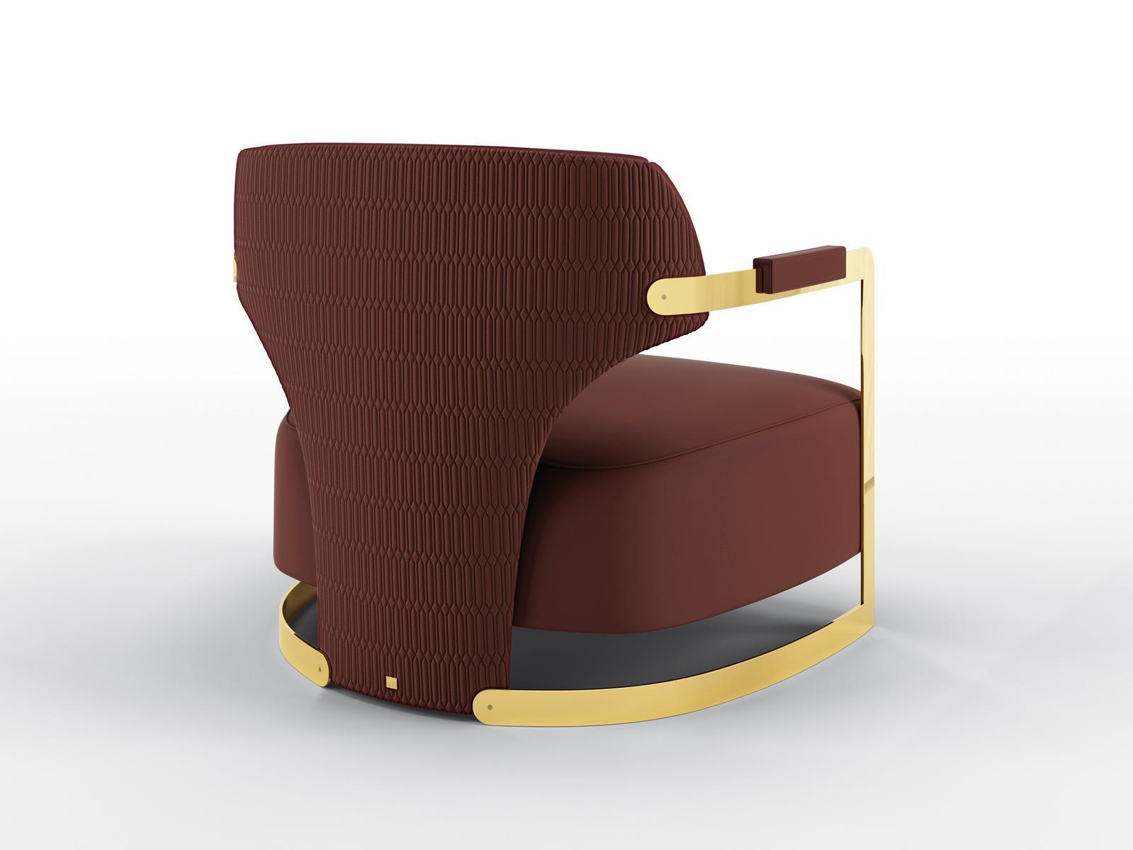 Leather armchair with armrests | Ardea by Bruno Zampa