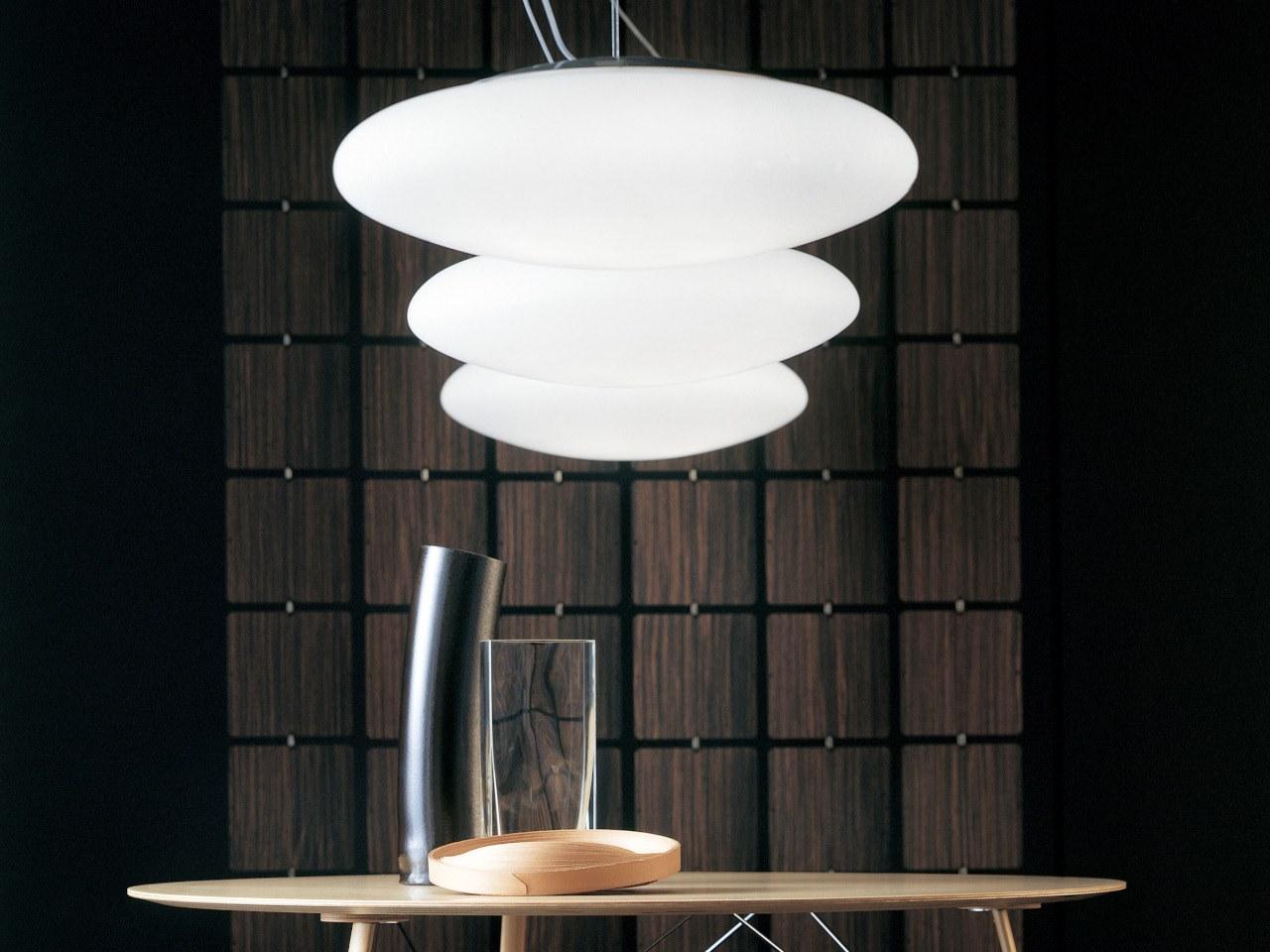 LED blown glass pendant lamp | Felix S47 by Leucos