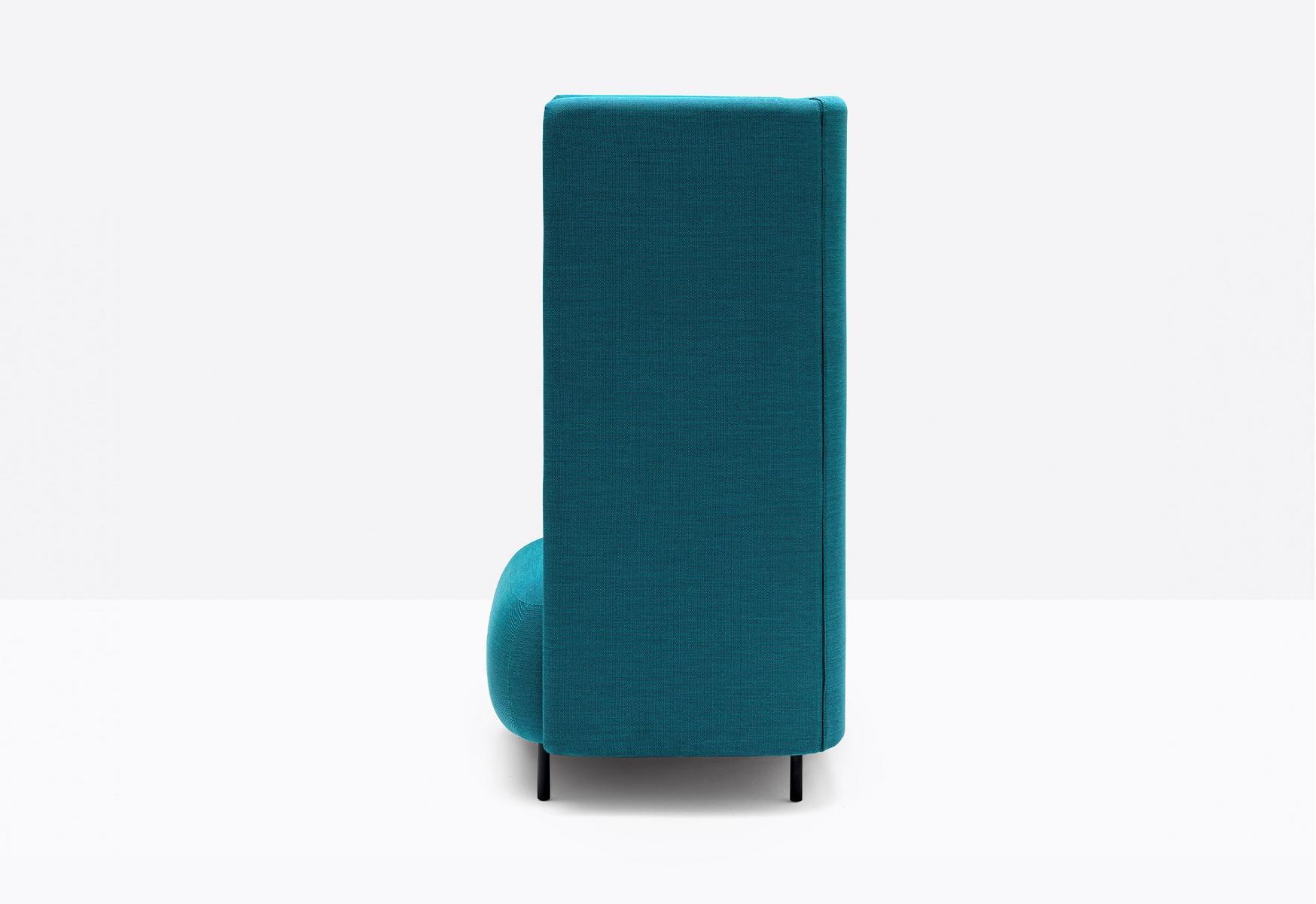 Acoustic high-back fabric armchair | Buddyhub by Pedrali