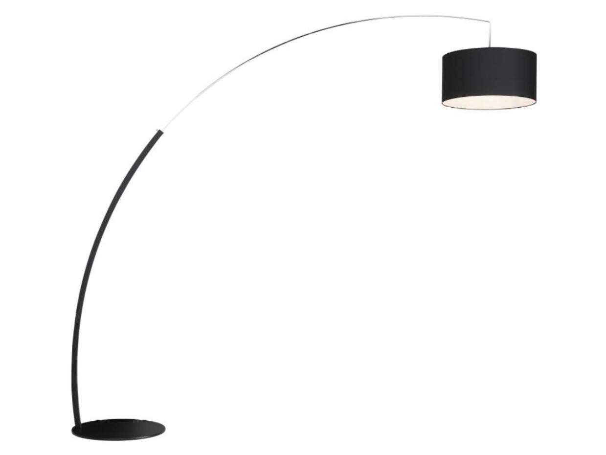 Metal floor lamp with cotton shade | Dimensions by Ligne Roset