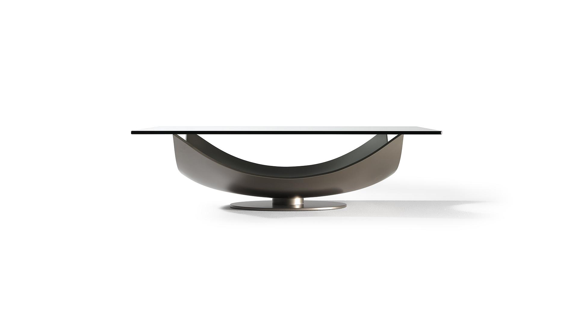 Square glass coffee table | Vela by Reflex