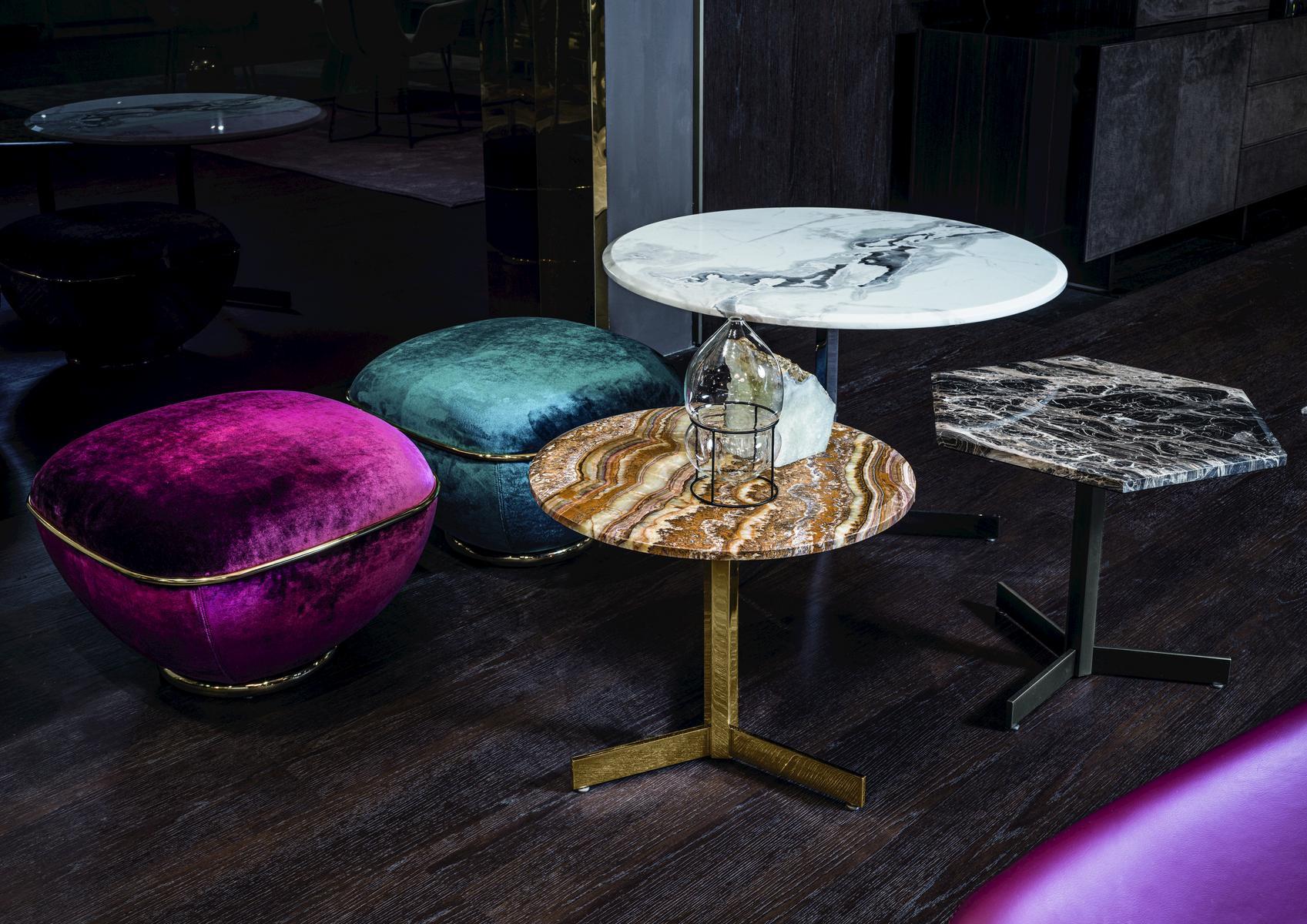 Hexagonal stone coffee table | Math by Longhi