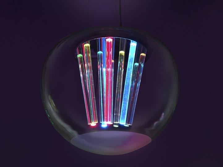 LED direct light blown glass pendant lamp | Spectral Light by Artemide